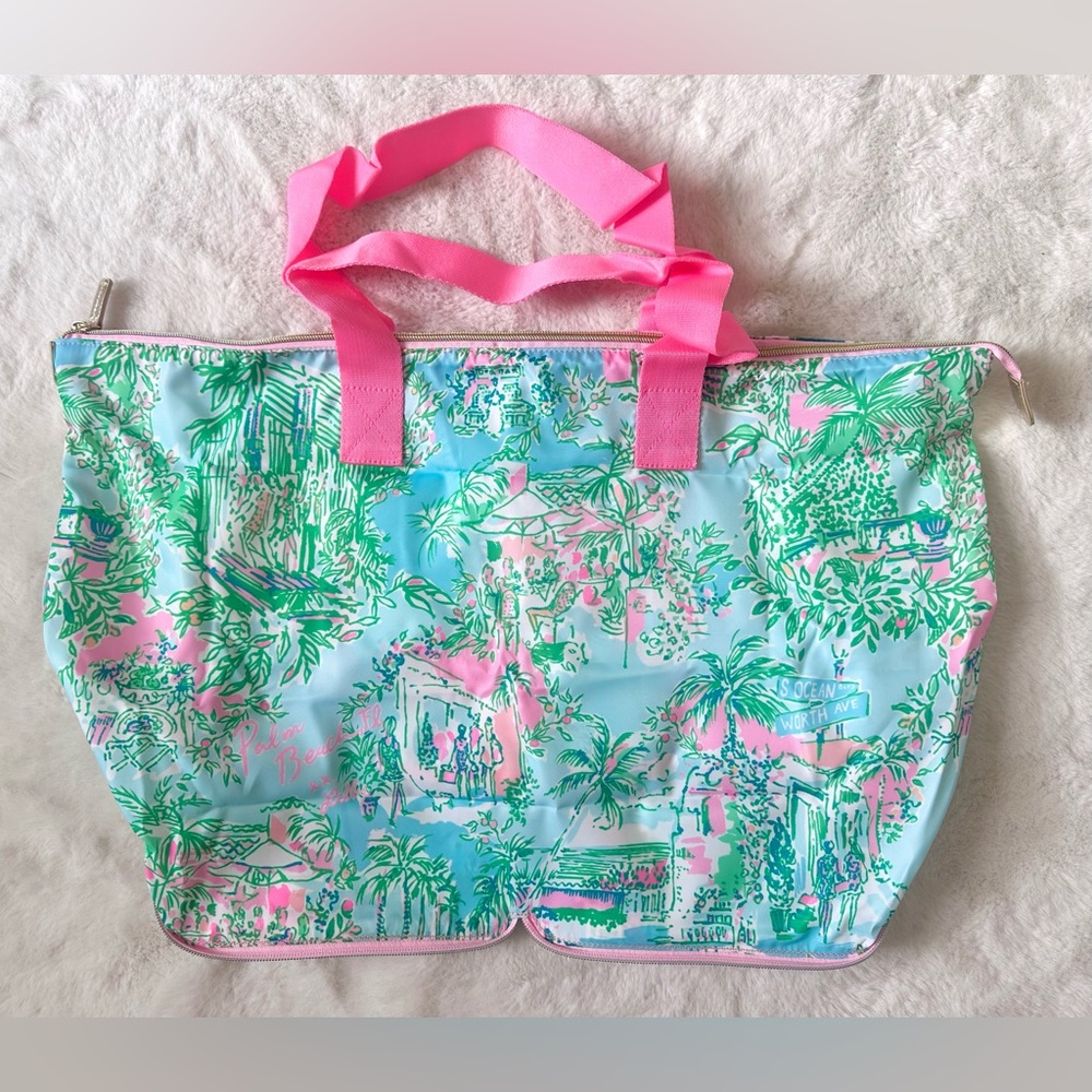 NWOT Lilly Pulitzer Getaway Packable Tote Bag - Lilly Loves Palm Beach - O/S - Picture 4 of 9